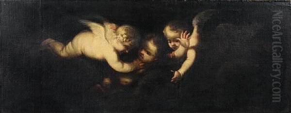 Putti In Flight Oil Painting by Giovanni Do