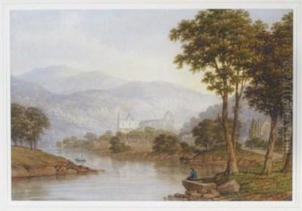 On The Wye Oil Painting by John Dobbin