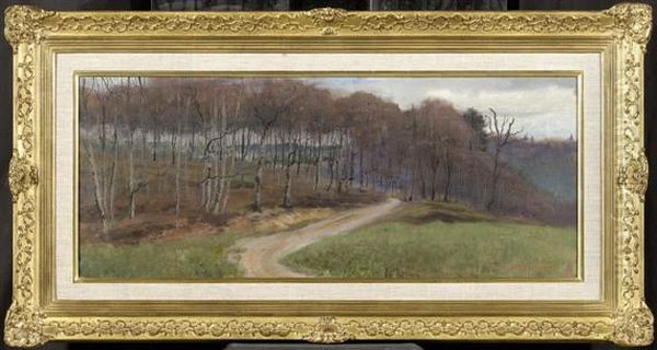 Landscape With A Forest Near Hongg Oil Painting by Othmar Dobeli