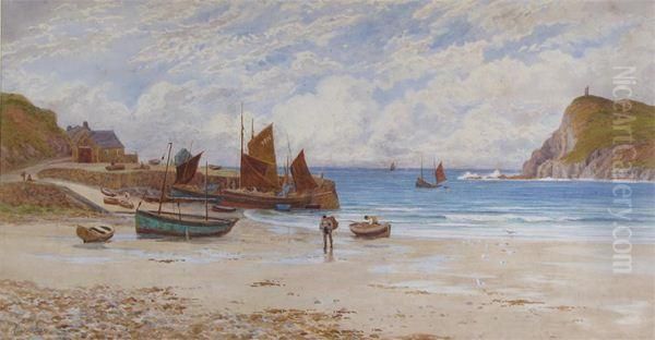 Erin, Isle Of Man Oil Painting by Henry John Dobson