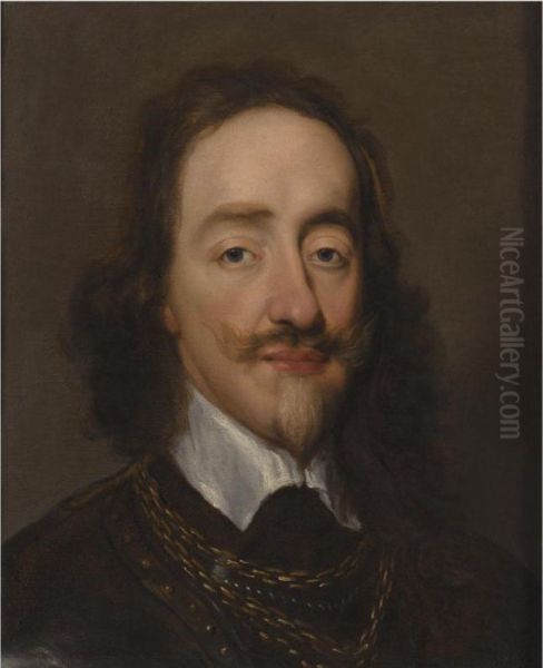 Portrait Of King Charles I Oil Painting by William Dobson