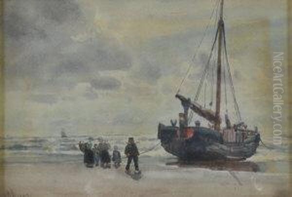 On The East Coast Oil Painting by Alexander Brownlie Docharty