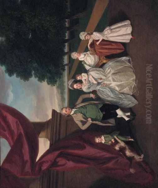 Portrait Of The Ashby Family Of Isleworth And Bromley Oil Painting by Daniel Dodd