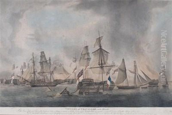 Victory Of Trafalgar In The Van Oil Painting by Robert Dodd