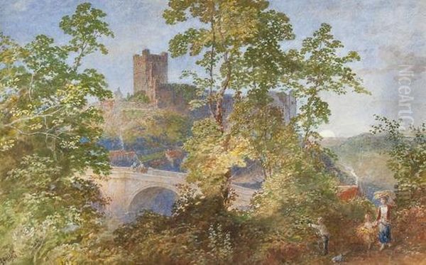 Richmond Castle Oil Painting by George Haydock Dodgson