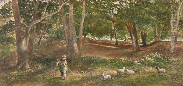 Glade In Knole Park Oil Painting by George Haydock Dodgson