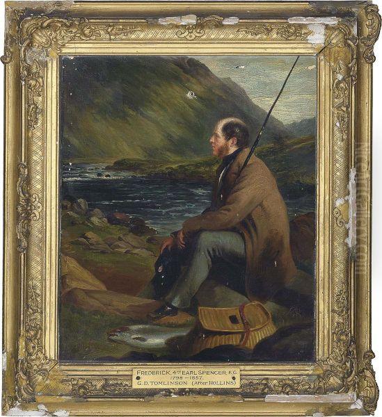 Fishing On Loch Awe Oil Painting by George Dodson Tomlinson