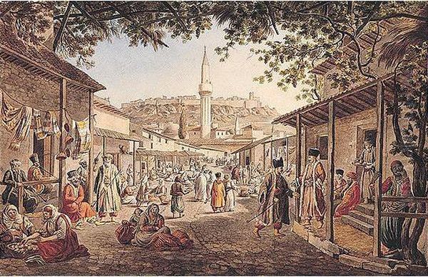 Bazaar, Athens Oil Painting by Edward Dodwell