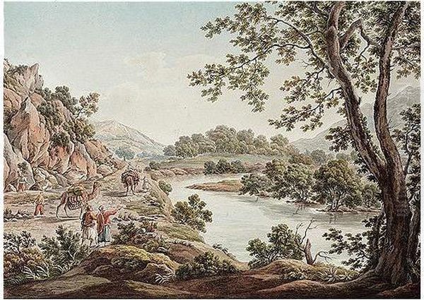 The Vale Of Tempe Oil Painting by Edward Dodwell