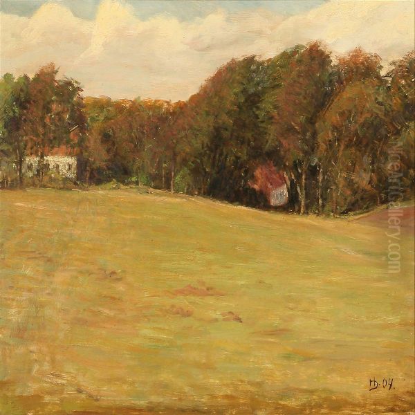 Mark Og Skov Oil Painting by Heinrich Dohm