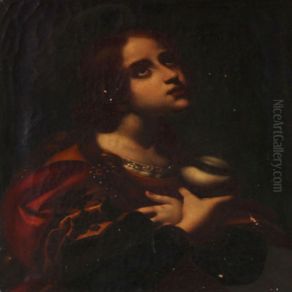 Mary Magdalene With The Ointment Jar Oil Painting by Carlo Dolci