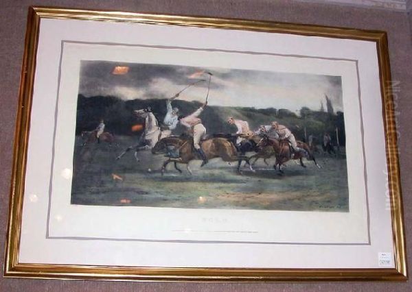 Polo Oil Painting by J C Dolman