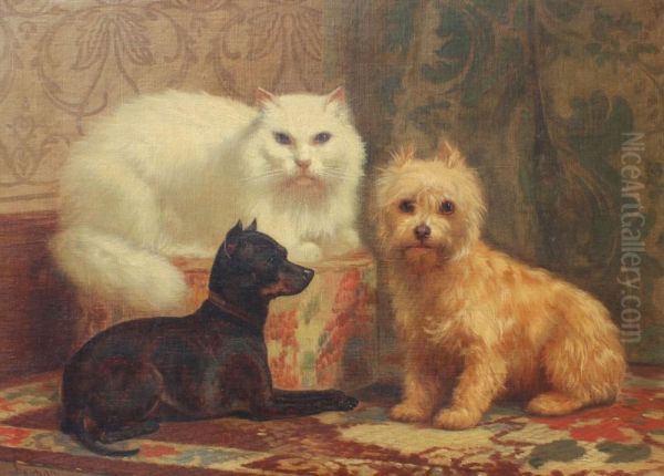 Animal Portrait Oil Painting by John Henry Dolph