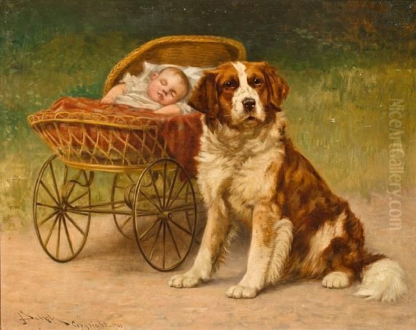 A Watchful Eye Oil Painting by John Henry Dolph