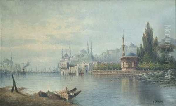 Constantinople. Oil Painting by R. Domba