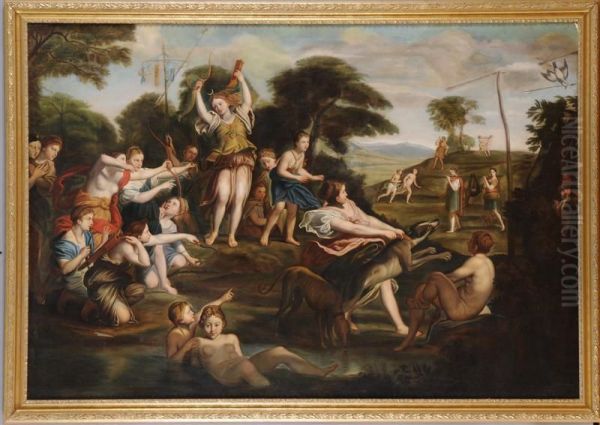 Diana And Her Nymphs Oil Painting by Domenichino