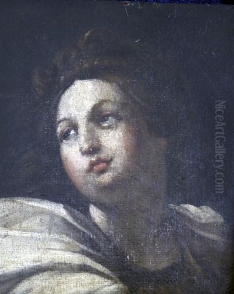 Head Of Sibyl Oil Painting by Domenichino