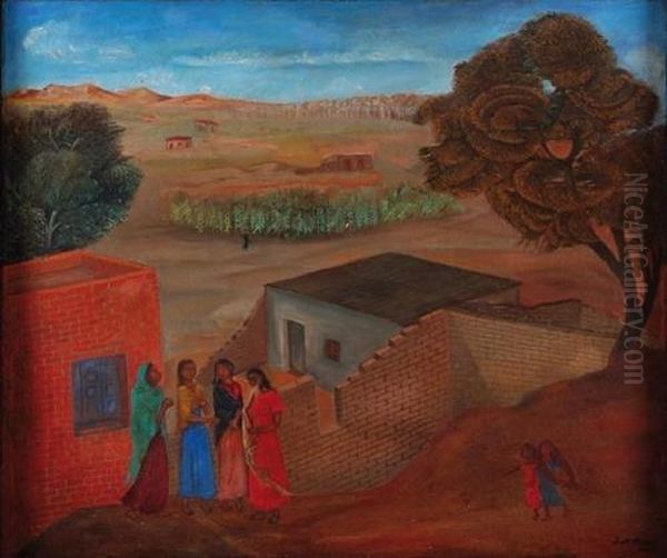 Paisaje De Santa Cruz Oil Painting by Jose Domingo Munoz