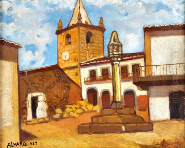 Salvaterra Do Extremo Oil Painting by Jose Domingos Alvarez