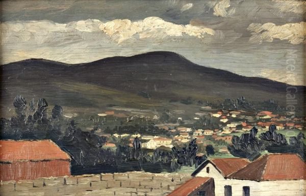 Paisagem De Aldeia Oil Painting by Jose Domingos Alvarez