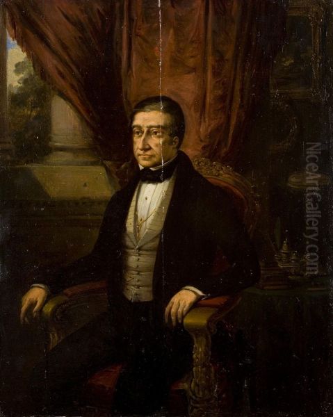 Retrato Caballero Oil Painting by Joaquin Dominguez Becquer