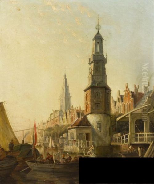 The Mont Allansch Tower, Amsterdam, Holland Oil Painting by William Raymond Dommersen