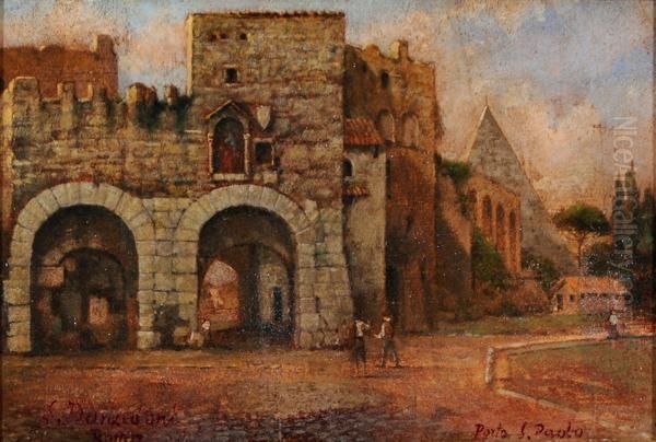 Porta San Paolo A Roma Oil Painting by Stefano Donadoni