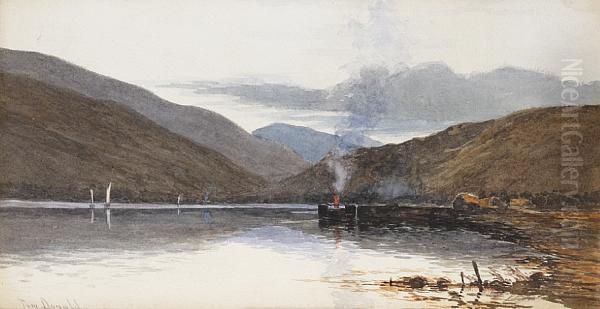 Evening On The Clyde Oil Painting by Thomas William Donald