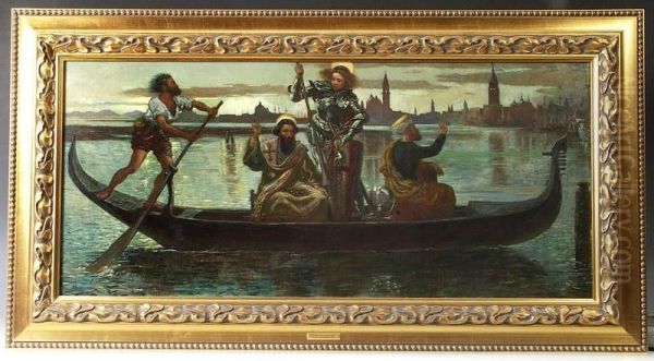 Return Of The Patron Saints To Venice Oil Painting by Andrew Benjamin Donaldson