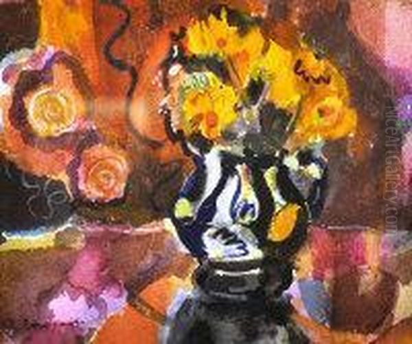 Small Flowerpiece Oil Painting by J B Donaldson