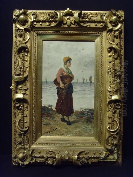 Fischerfrau Oil Painting by Frederick Reginald Donat