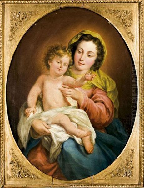 Madonna Oil Painting by Donat Janos Daniel