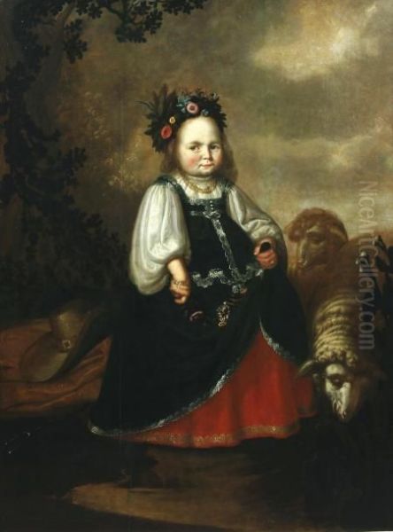 Portrait D'enfant Oil Painting by Herman Mijnerts Doncker