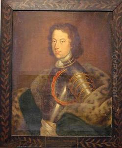 Portrait Of Messire Albert De Trazegnies, Vicomte Darmuiden,1695 Oil Painting by Guillaume Dominique Doncre