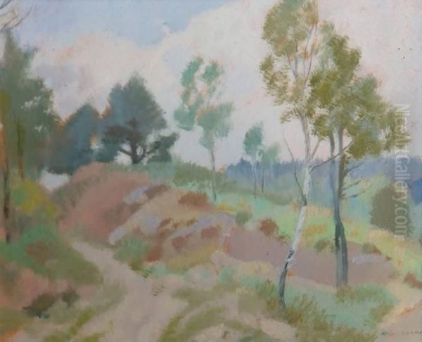 Paysage De Campagne Oil Painting by Auguste Donnay