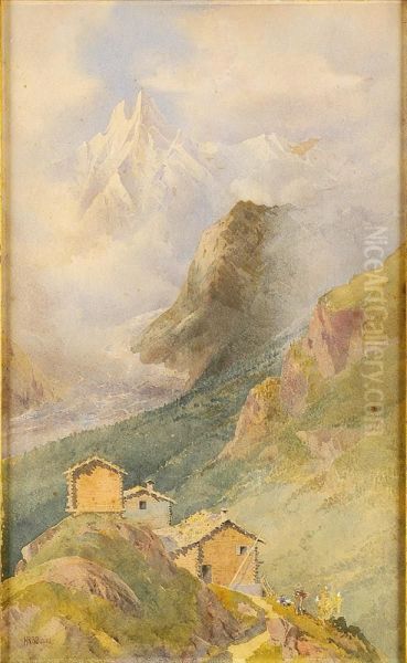 Veduta Del Monte Bianco Oil Painting by Henry Richard Beadon Donne