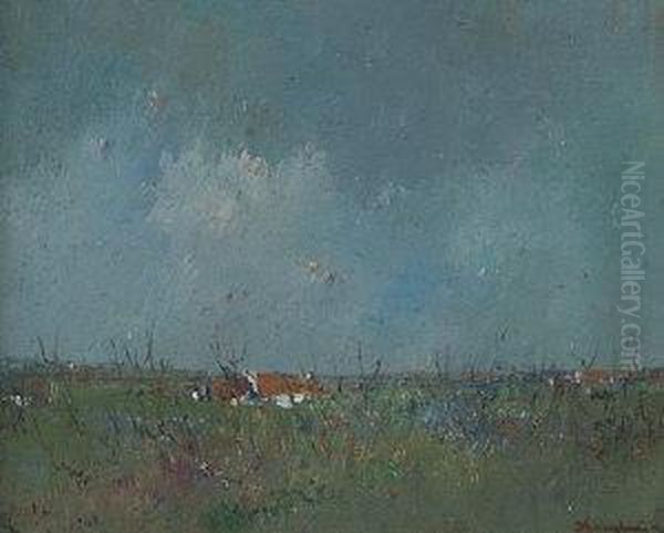 Landscape With Cottage Oil Painting by John Donoghue