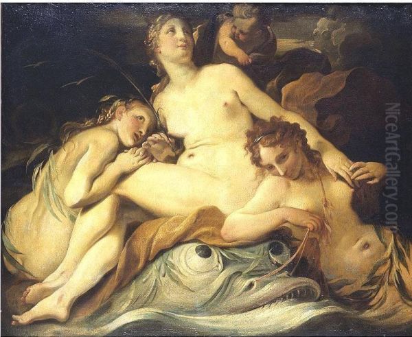 Galatea Oil Painting by Louis Dorigny