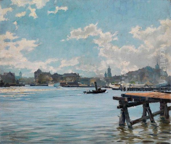 Hafen Von Goteborg Oil Painting by Ernst Dorn