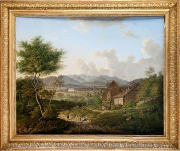 Pejzaz Idylliczny Oil Painting by Johann Jakob Ii Dorner