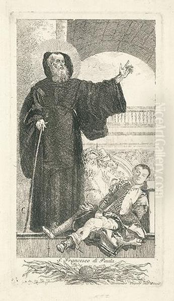 St. Francesco Di Paula Cures A Possessed Man. Oil Painting by Dosso Dossi