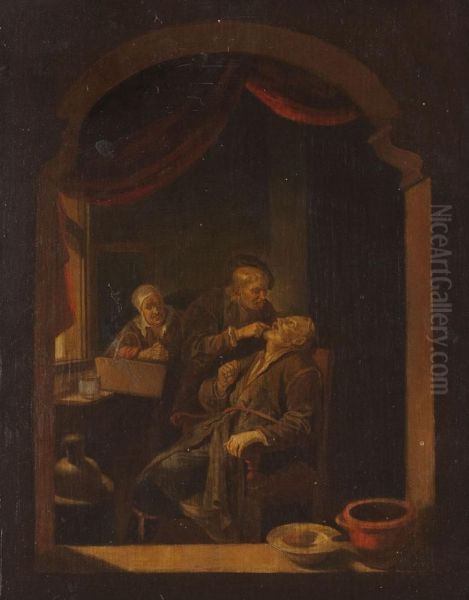 Beim Zahnarzt Oil Painting by Gerrit Dou