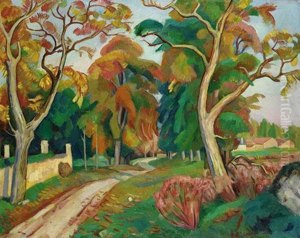 Chemin Aux Arbres Oil Painting by Henri Doucet