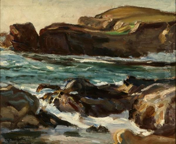 California Coastal Oil Painting by Paul Dougherty