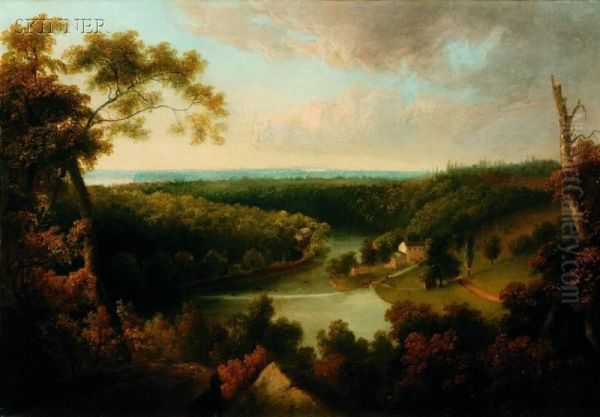 View On The Schuylkill Oil Painting by Thomas Doughty