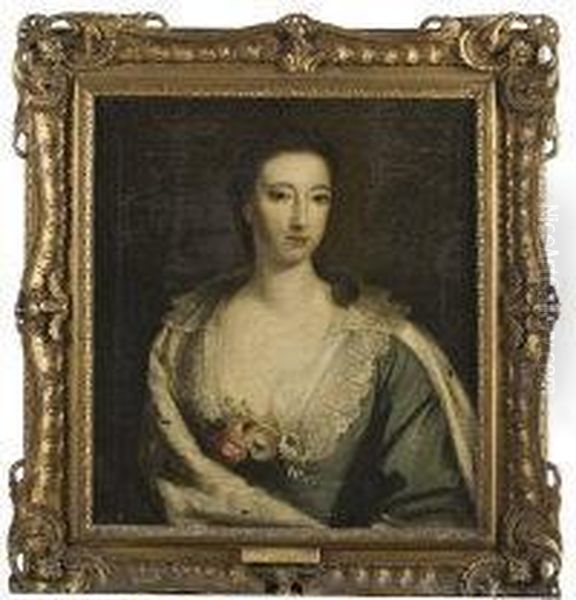 Portrait Of A Woman Mary, Duchess Of Norfolk Oil Painting by William Doughty