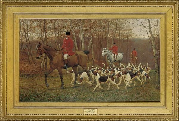 Listen How The Hounds And Horn Etc. Oil Painting by Edward Algernon Stuart Douglas