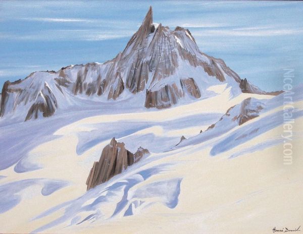 Le Grand Capucin Chamonix Oil Painting by Henri Douzil