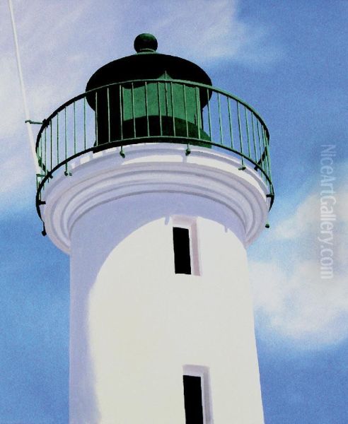 Phare De La Flotte En Re Oil Painting by Henri Douzil