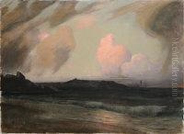 Storm Over St.ives Oil Painting by Thomas Millie Dow